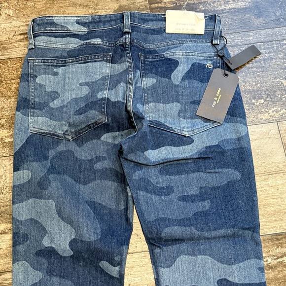 Rag & Bone Cate Mid Rise Ankle Skinny Jeans Women's Size 28 Blue Camo - Picture 11 of 16